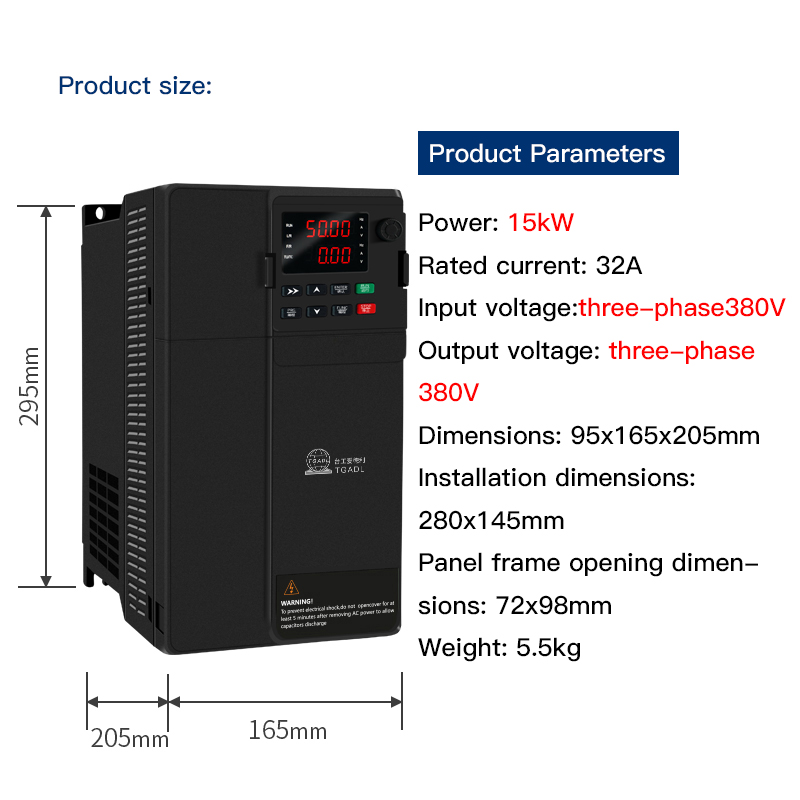 Permanent Magnet Synchronous Precision Drive Inverter TG600B-H0150G3