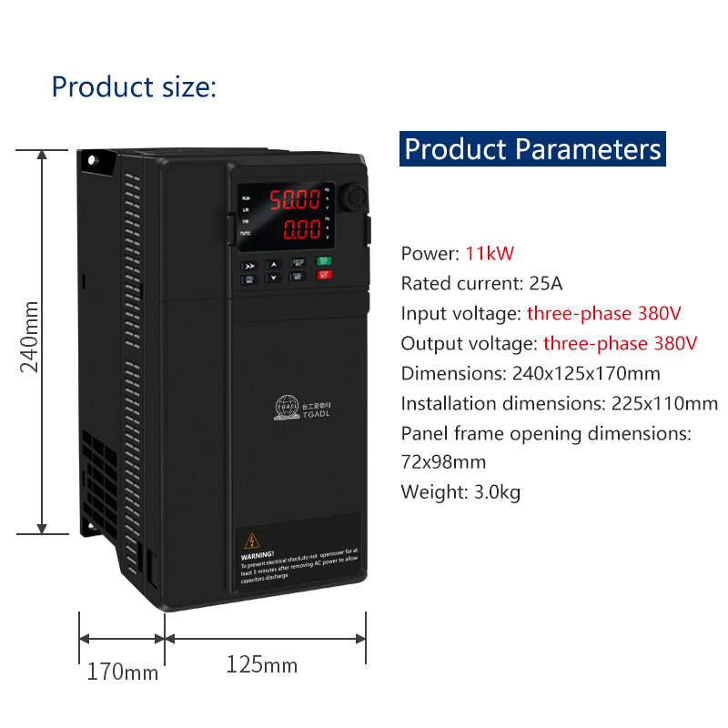 Permanent Magnet Synchronous Precision Drive Inverter TG600B-H0110G3