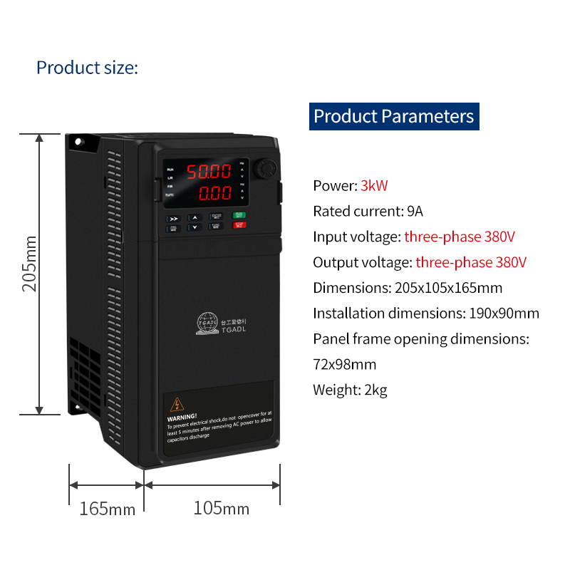 Permanent Magnet Synchronous Precision Drive Inverter TG600B-V0030G3